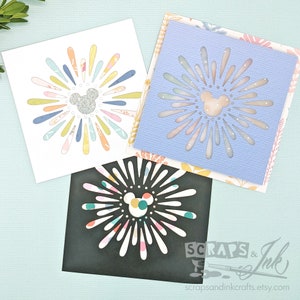 MOUSE STARBURST Metal Cutting Die for Papercrafts, Scrapbooks, Cards, Gifts, Tags, Planners, DiY Party & Home Décor- 20323