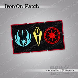 SPACE WARS FACTIONS Symbols Embroidered Iron-On Patch for Crafts/Clothing, Backpacks, Jackets, Hats, Décor