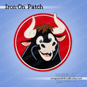 FERDINAND THE BULL *Exclusive! Embroidered Iron-On Patch for Crafts, Hats, Clothing, Bags, Home Décor- 70272XL