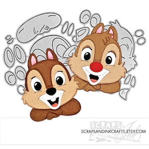 CHIP & DALE - Juego de 20 troqueles metálicos para manualidades, álbumes de recortes, tarjetas, regalos, diarios y decoración DIY para fiestas y el hogar - 20159