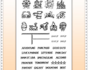 MINI ICONS Disney-Inspired Clear Cling Mount Stamp Set for Papercrafts, Gifts, Party & Home Décor- 60112