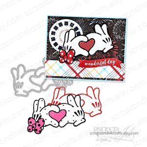 Troquel de corte de metal GLOVE HANDS para manualidades de papel, álbumes de recortes, tarjetas, regalos, etiquetas, planificadores, fiestas y decoración del hogar - 20201