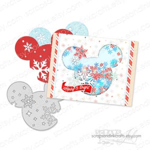 SNOWY MOUSE Metal Cutting Die forPapercrafts, Scrapbooks, Cards, Gifts, Tags, Planners, DiY Party & Home Décor- 20405