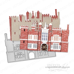 UK EPCOT PAVILION English Palace *Exclusivo! Matriz de corte de metal para artesanato em papel, álbuns de recortes, cartões e diários de viagem - 20956