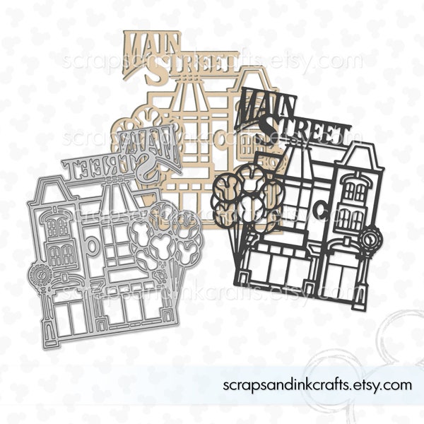 MAIN STREET MAGIC Metal Cutting Die for Disney-Themed Paper Crafts, Cards, Scrapbooks, Tags, Gifts, Planners, Party & Home Décor- 21426