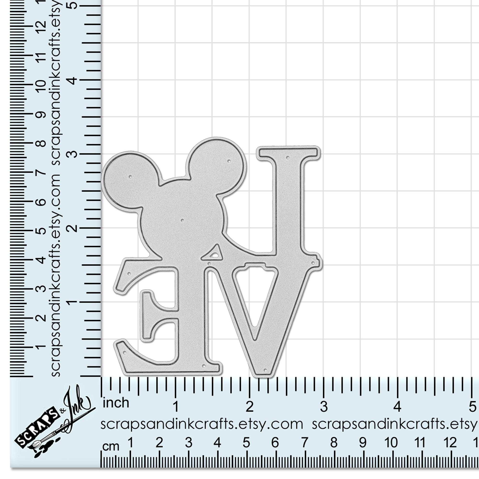 パッチ LOVE SQUARED Metal Cutting Die for Papercrafts, Scrapbooks