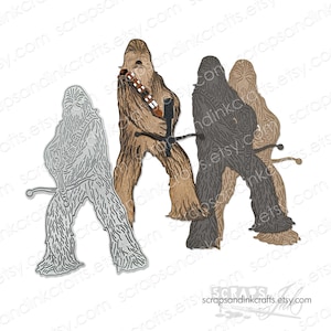 Matriz de corte de metal CHEWBACCA/WOOKIE para artesanato em papel, álbuns de recortes, cartões, presentes, diários, festa DIY e decoração para casa - 21427