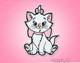 MARIE (ARISTOCATS) Embroidered Iron-On Patch for Crafts, Hats, Gifts, Clothing, Backpacks, Jackets, Bags, Home Décor- 70254