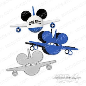 Matriz de corte de metal MOUSE AIRPLANE para artesanato em papel, álbuns de recortes, etiquetas, planejadores, cartões, presentes, festa DIY e decoração para casa - 20235