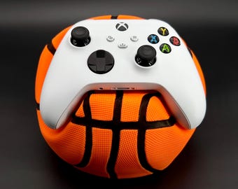 Basketball Controller Stand | 3D Printed Controller Holder | Gamer Desk Accessory | Sports-Themed Display Stand | Made in USA