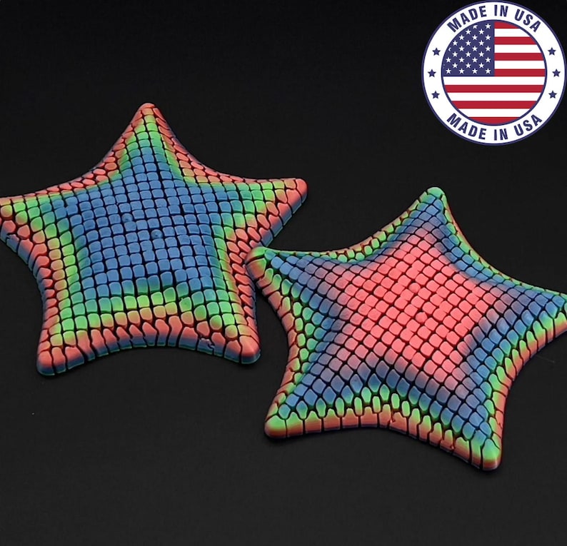 Articulated Starfish - Flexible Sensory Fidget - Relaxation Gift - 5 Inch Sensory Gift Rainbow