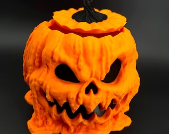 Melting Pumpkin Candy Dispenser: 3D Printed Halloween Decor