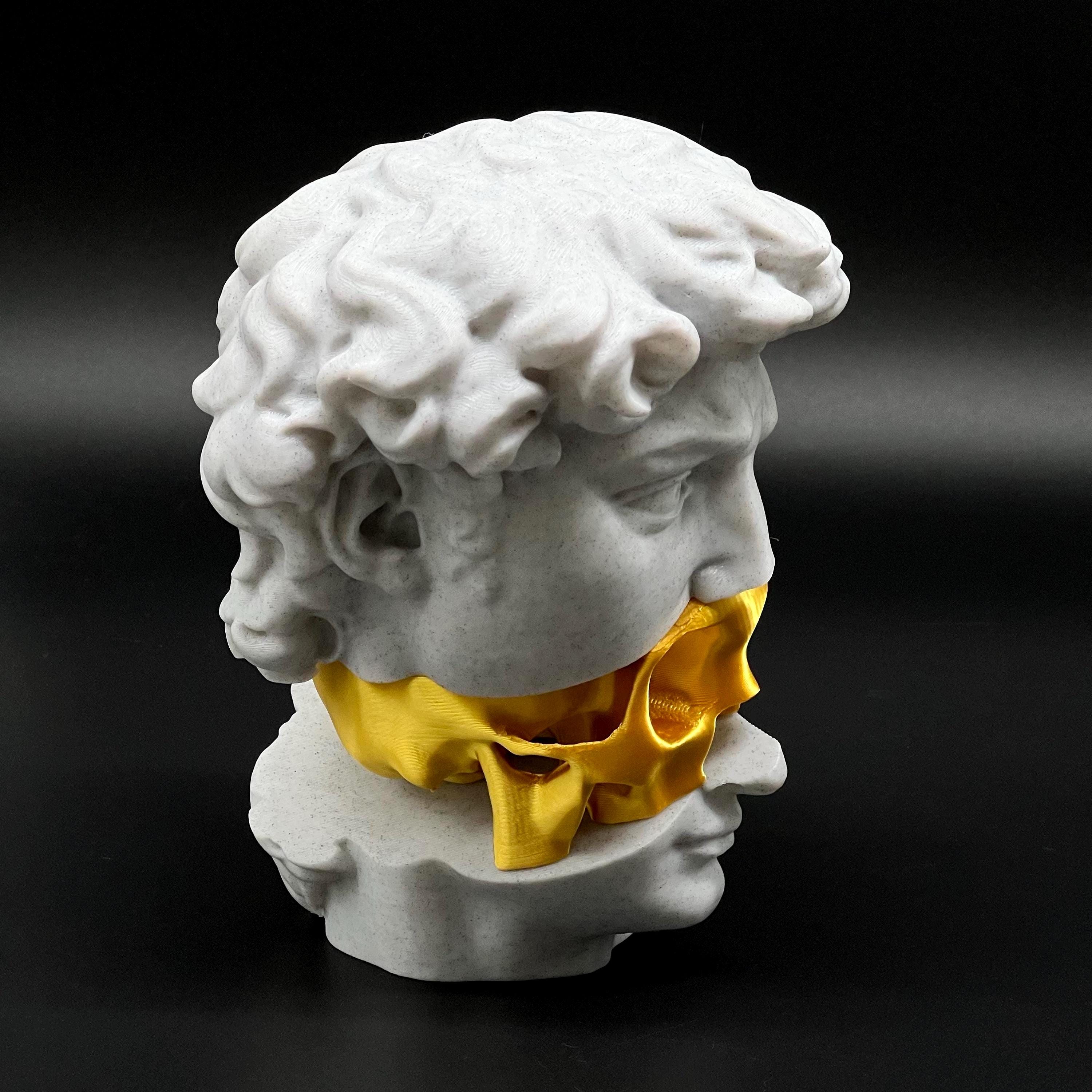 Modern Split Roman Bust Sculpture | 7” Ancient Greek Statue With ...