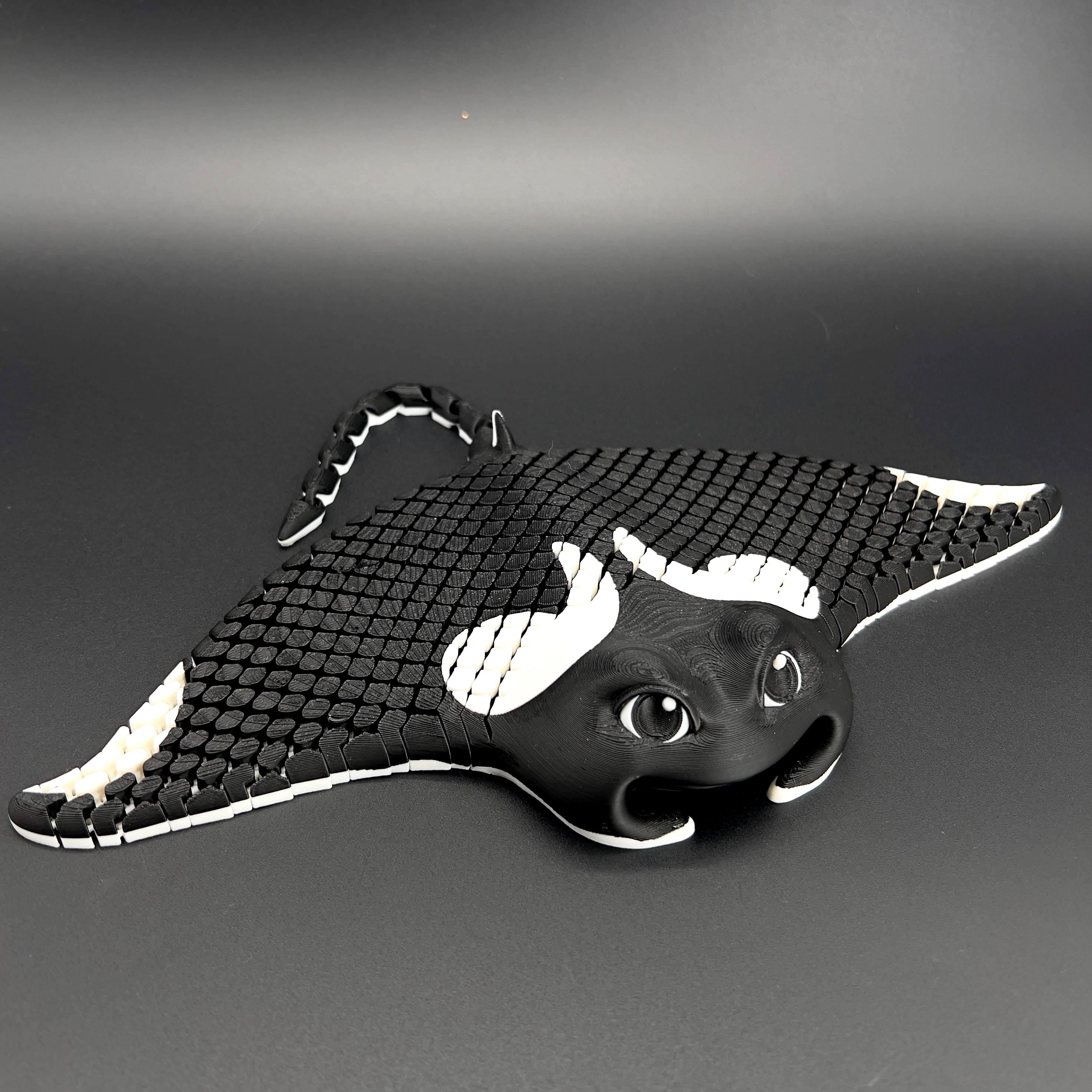 3D Printed Articulated Manta Ray: Flexi Fidget Desk Pet - Etsy