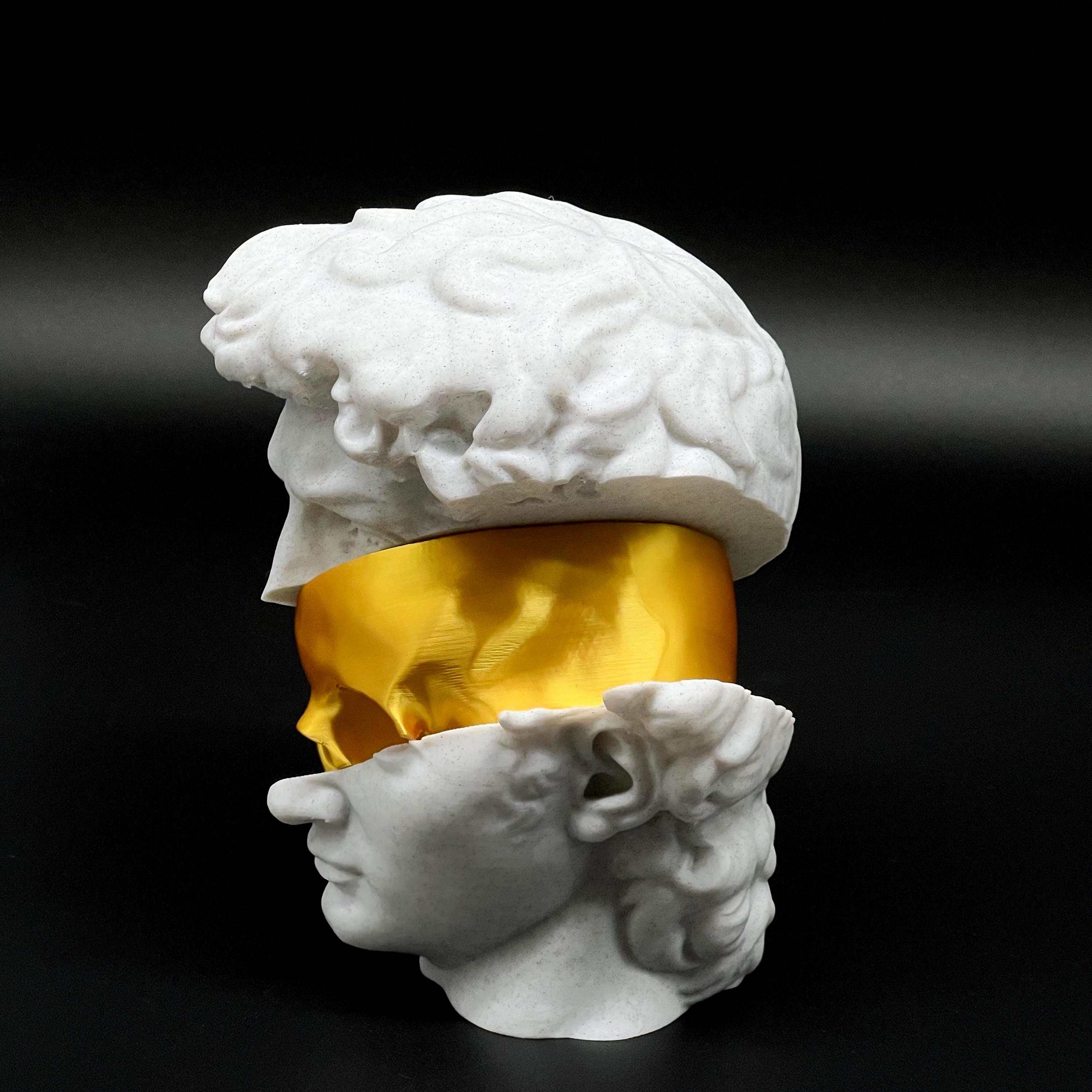 Modern Split Roman Bust Sculpture | 7” Ancient Greek Statue With ...