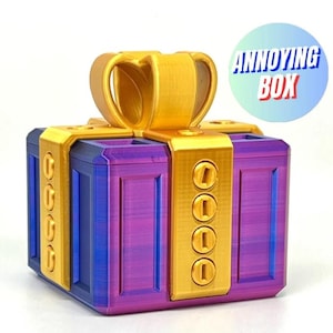 CUSTOM Annoying Gift Box - 3D Printed Funny Prank Surprise Box (20 screws - 1 layer)