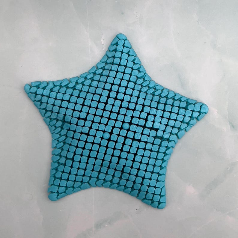 Articulated Starfish - Flexible Sensory Fidget - Relaxation Gift - 5 Inch Sensory Gift Light Blue