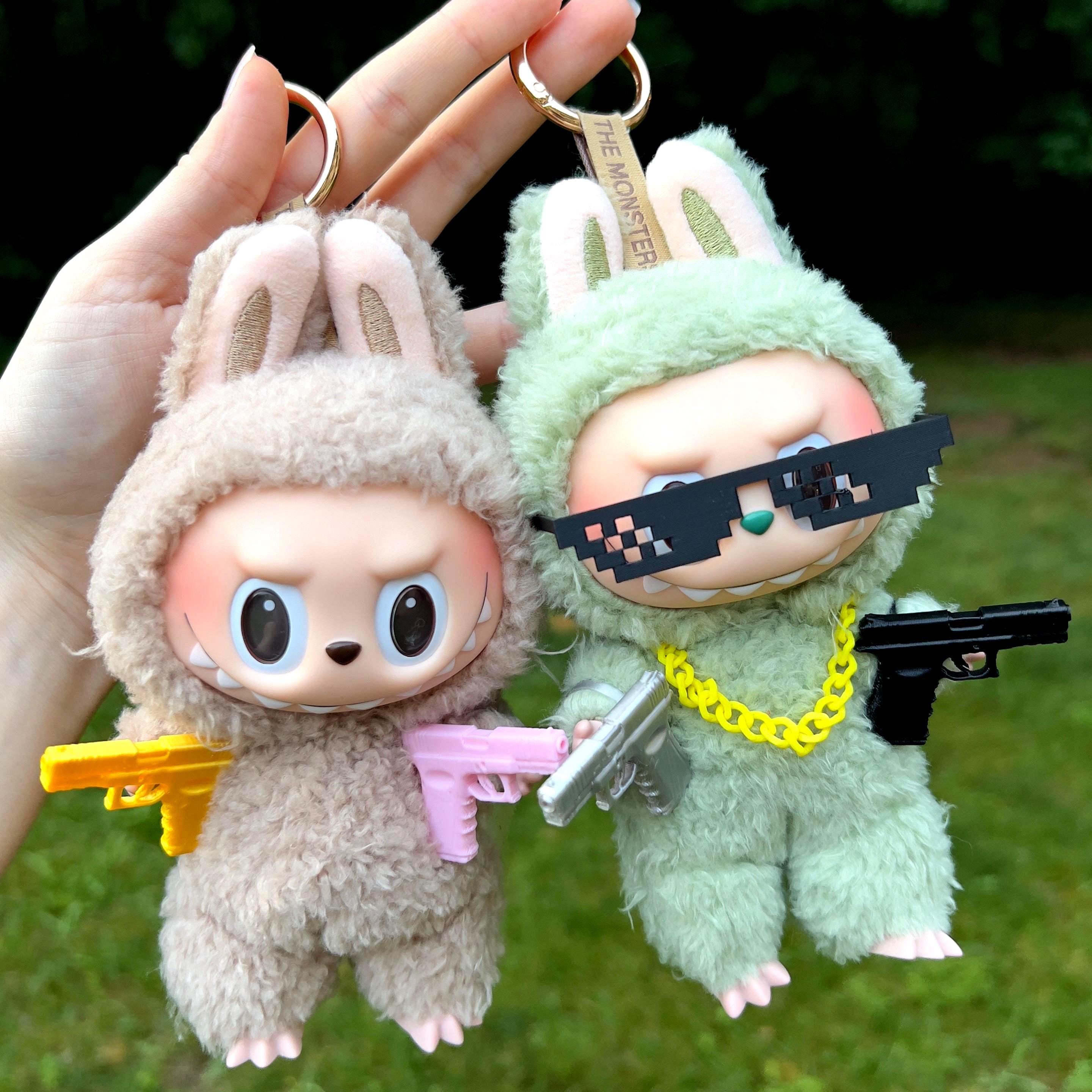 Accessories for Labubu – Set of 2| Full Set with Chain and Shades |Thug Life Set | Funny Doll Props | Gangsta Outfit (Toy NOT Included)