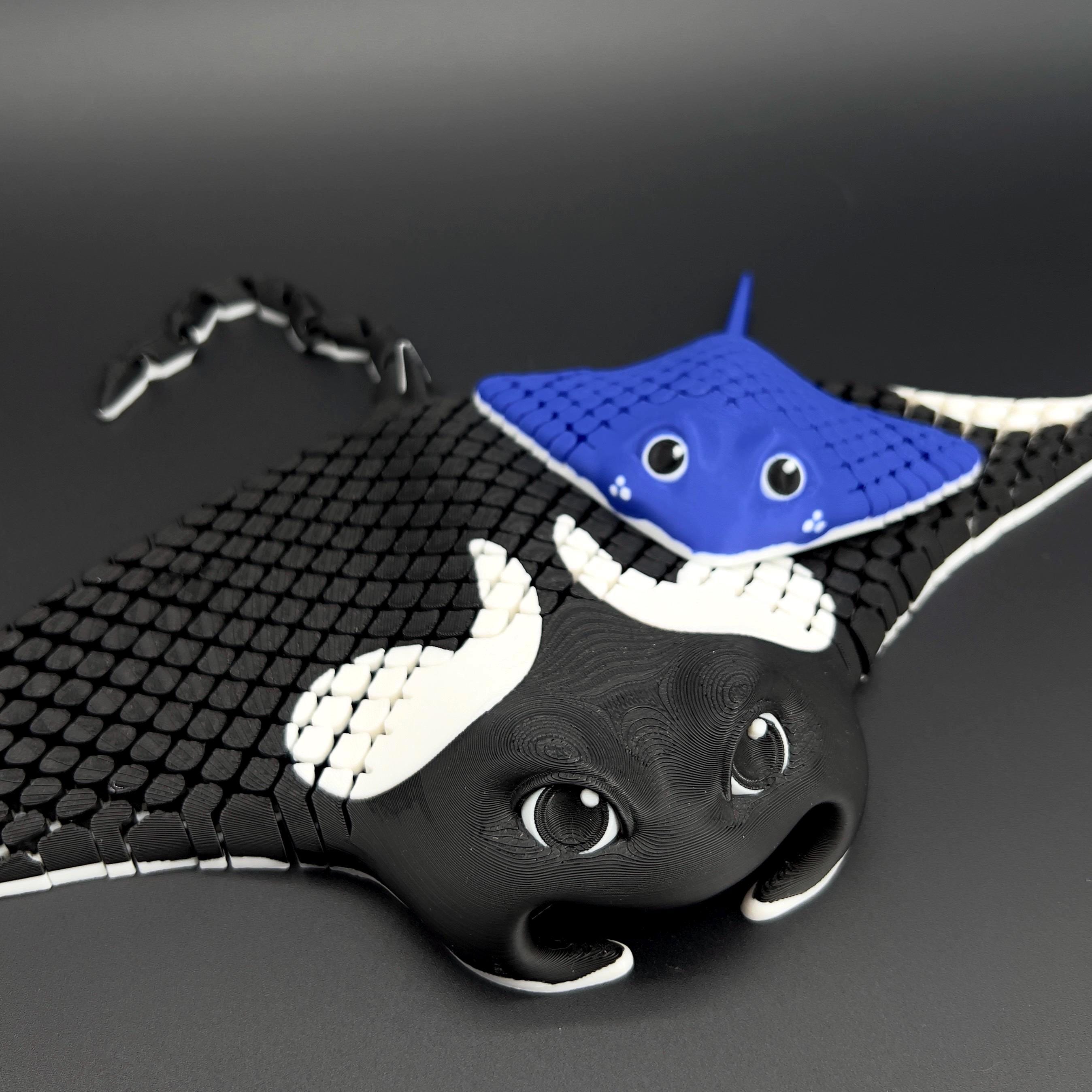 3D Printed Articulated Manta Ray: Flexi Fidget Desk Pet - Etsy