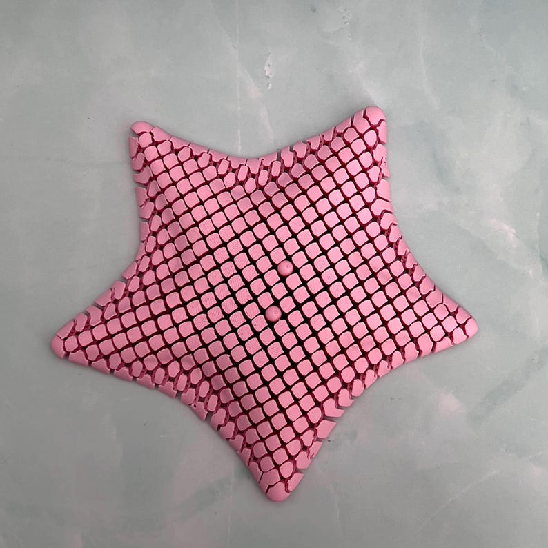 Articulated Starfish - Flexible Sensory Fidget - Relaxation Gift - 5 Inch Sensory Gift Baby Pink