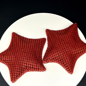Articulated Starfish - Flexible Sensory Fidget - Relaxation Gift - 5 Inch Sensory Gift Glitter Red
