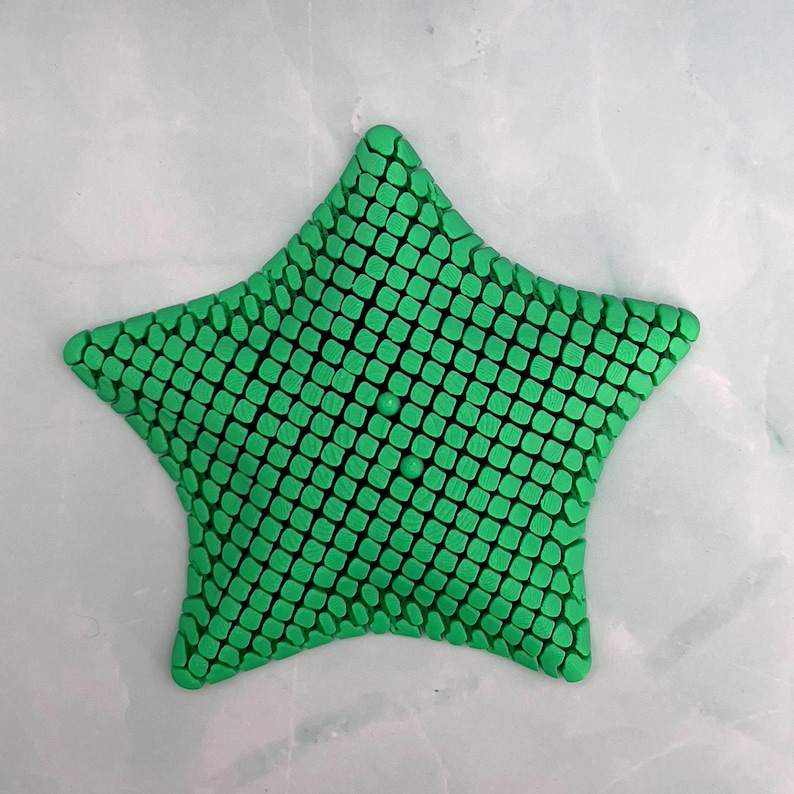 Articulated Starfish - Flexible Sensory Fidget - Relaxation Gift - 5 Inch Sensory Gift Green