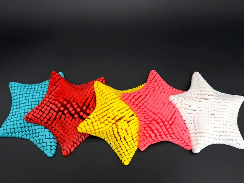 Articulated Starfish - Flexible Sensory Fidget - Relaxation Gift - 5 Inch Sensory Gift image 19