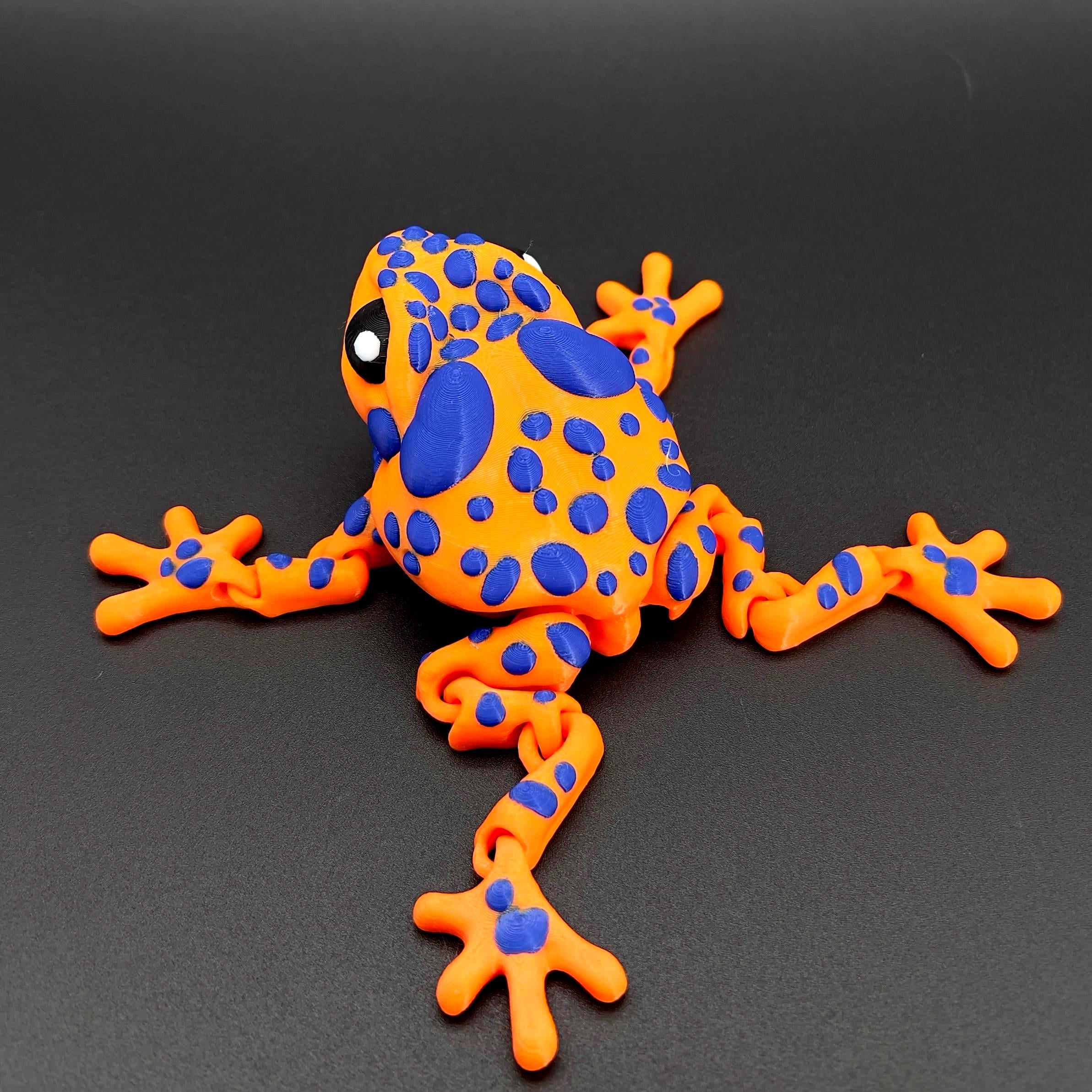 Articulated Frog Figurines – 3D Printed Poison Dart & Rose Frog