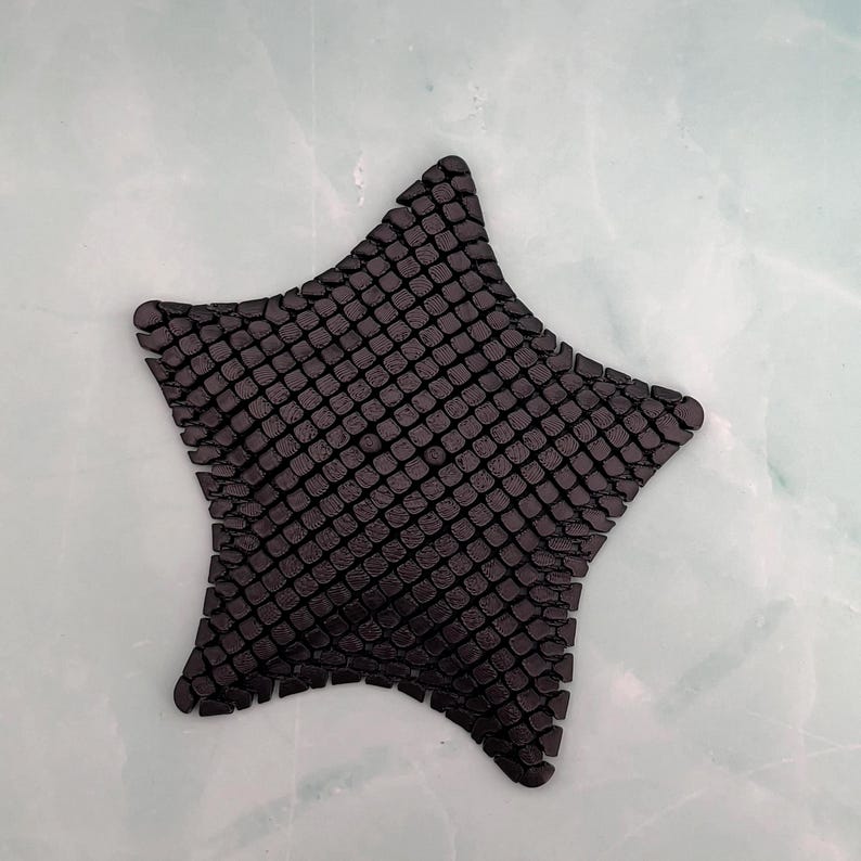 Articulated Starfish - Flexible Sensory Fidget - Relaxation Gift - 5 Inch Sensory Gift Black