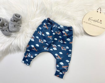 Slim Harem Pants Baby Kind | Haremshose | Leggings Junge "Flugzeuge" - Größe 56 - 116