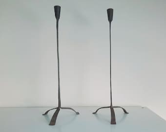 Set Brutalist Van Keppel Green candlesticks XL