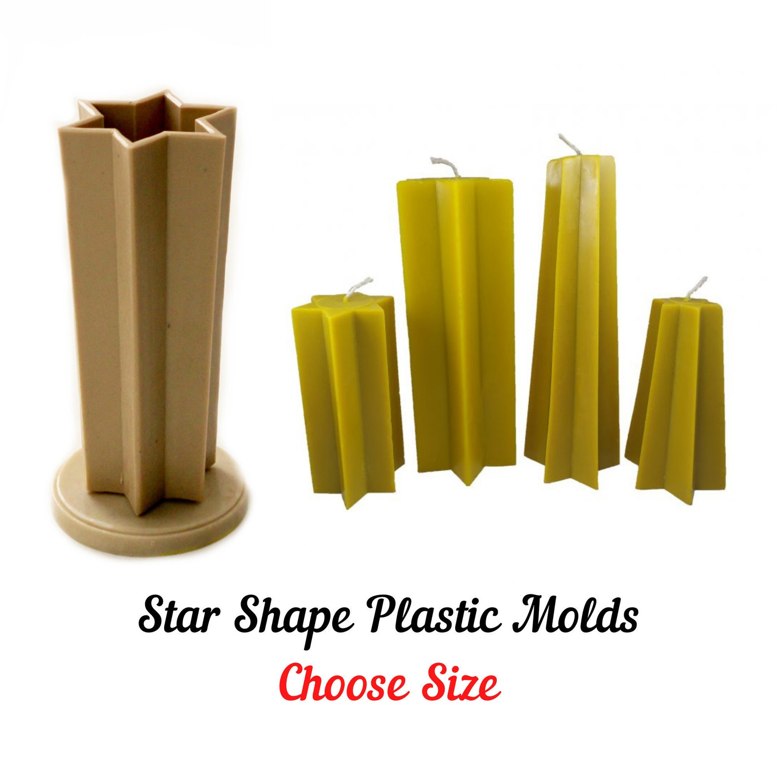 Star Shape Candles Plastic Mold Molds for Carved Candles Etsy