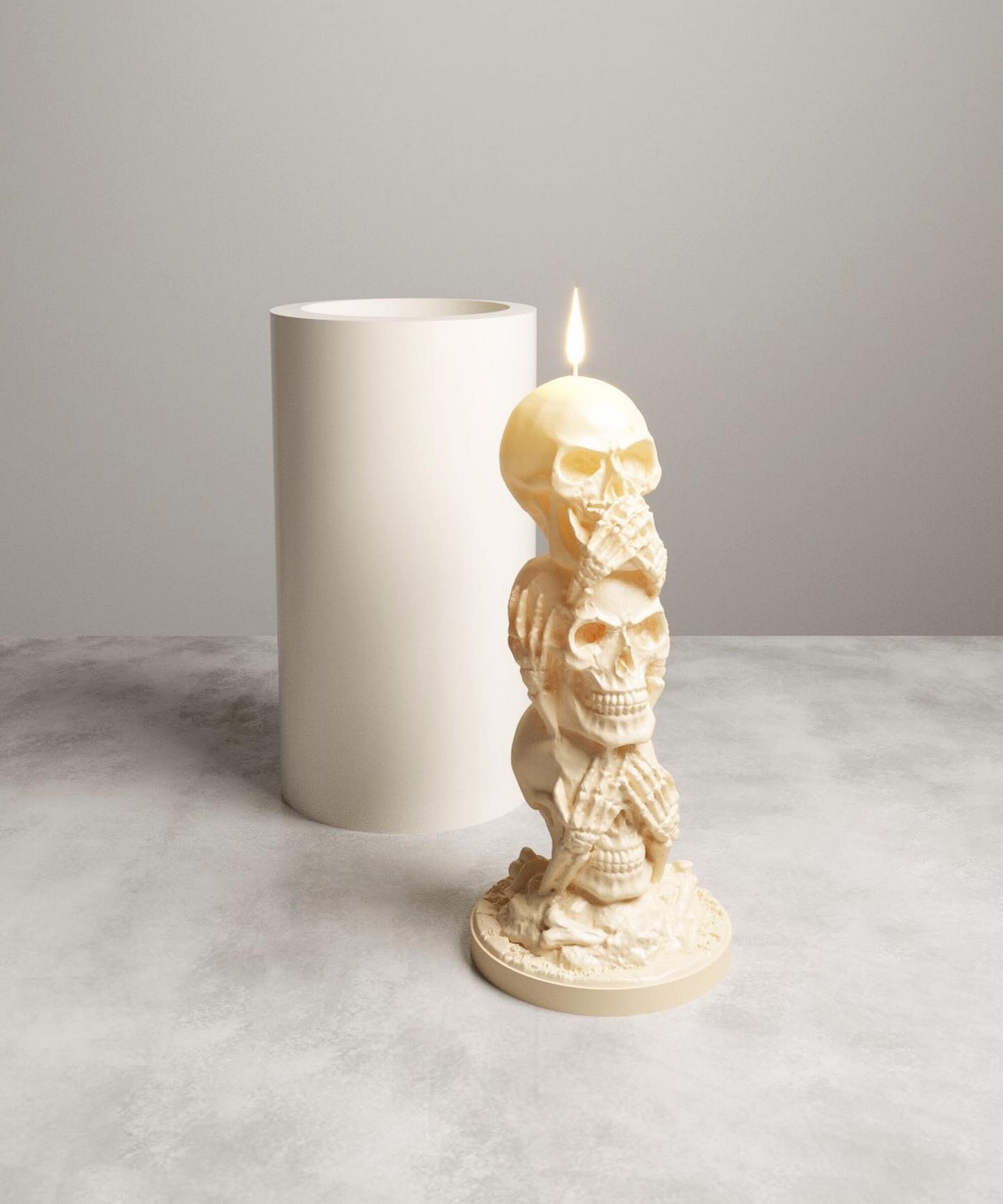 3D Skulls Mold Candle Mold Silicone Molds Etsy UK