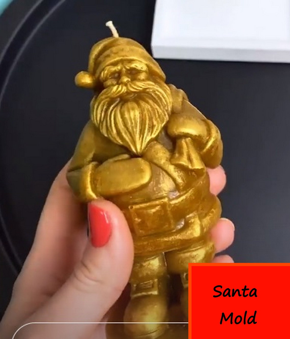 3D Santa Candle Mold Santa Claus Christmas candle Mold Etsy