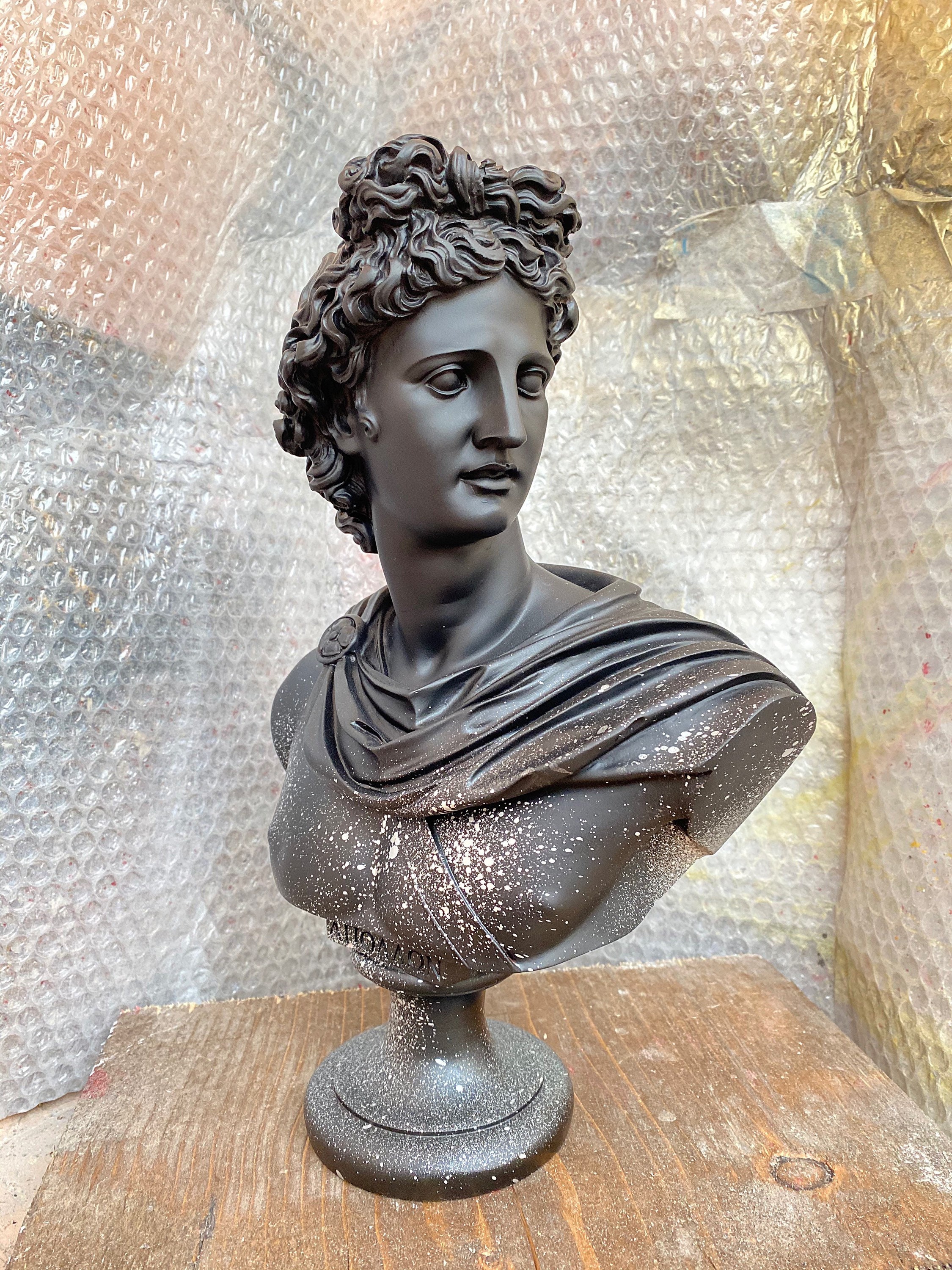 Apollo Belvedere Greek Black Bust Sculpture Greek Statue 32cm | Etsy