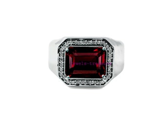 Garnet Ring, silver ring for men, Natural Garnet Men&#39;s Ring, Handmade Garnet Men&#39;s Ring, Wedding Ring, Ring for him, Anniversary Gift