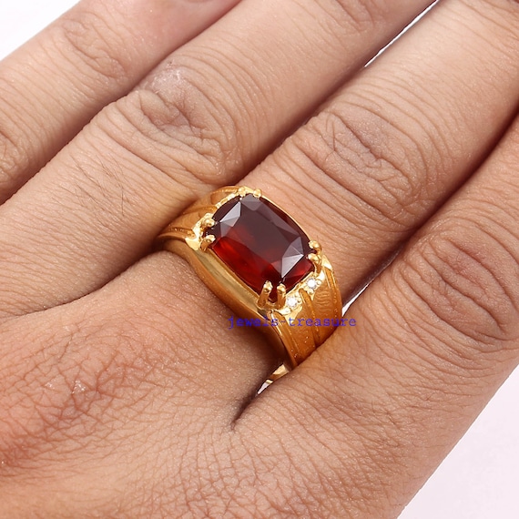Buy Hessonite Men Ring, Silver Men's Ring, Natural Hessonite Ring, Hessonite  Stone Ring, Birth Stone Ring, Gold Plated Men's Ring, Wedding Ring Online  in India - Etsy