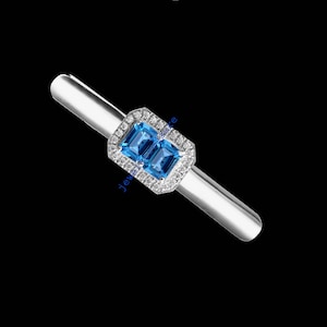 Blue topaz Tie Clip, Tie Clips for Men, Personalised Tie Clip, Birth stone Tie Clip, Men Wedding Tie Clip, Tie Clip For Gift, Men&#39;s Tie Bar