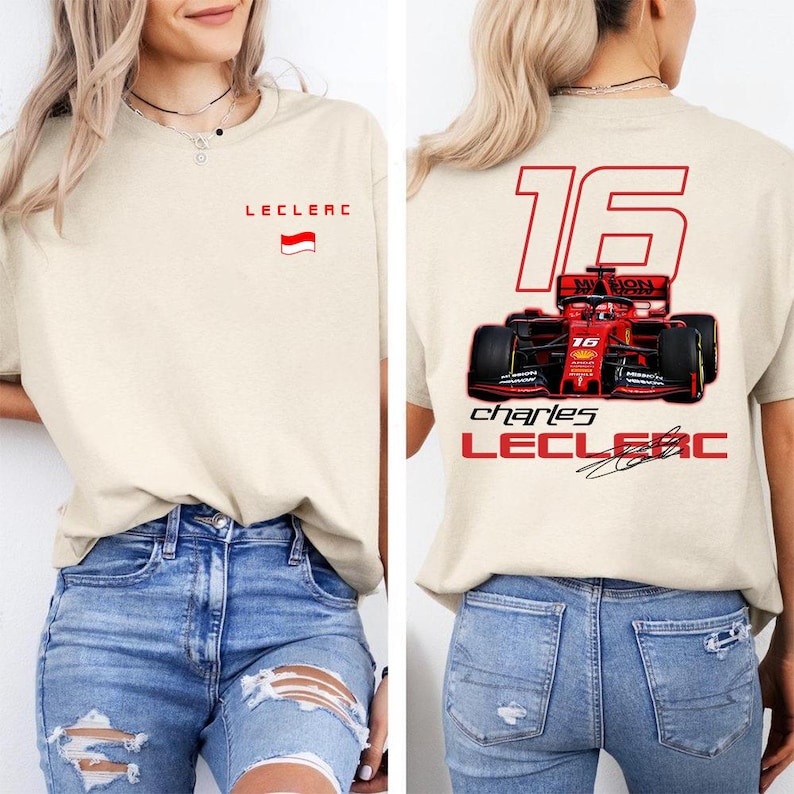 Charles Leclerc Formula One Sweatshirt, F1 Shirt, F1 Two Sides Shirt, Charles Leclerc Shirt, Charles Leclerc F1 Shirt, Charles Leclerc 16 image 1