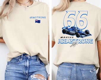 Marcus Armstrong IndyCar T-Shirt: Retro Racing Design