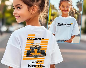 Lando Norris Kids Shirt: Formula One Racing, Cotton Blend