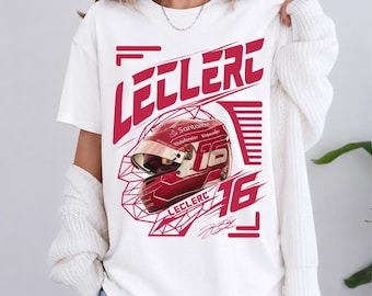 Sweat-shirt Charles Leclerc Formule 1, T-shirt F1, T-shirt F1 réversible, T-shirt Charles Leclerc, T-shirt F1 Charles Leclerc, Charles Leclerc n° 16