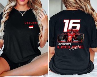 Chemise F1 Racing Charles Leclerc, Formule 1, recto-verso