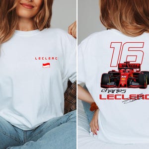 Charles Leclerc Formula One Sweatshirt, F1 Shirt, F1 Two Sides Shirt, Charles Leclerc Shirt, Charles Leclerc F1 Shirt, Charles Leclerc 16