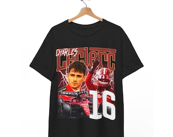 Chemise de course Charles Leclerc F1, t-shirt de fan de Formule 1