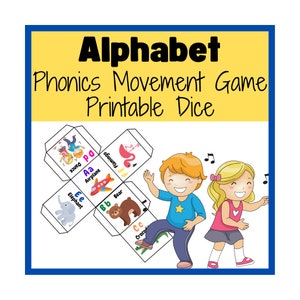 Alphabet Activity Move and Learn Printable Dice Game | Preschool Printables | Learn the Alphabet | Letter Sounds | Alphabet Activities