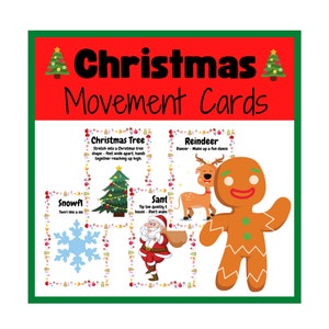 Weihnachtsbewegungspause Karten, Brain Break Karten, Bewegungspause druckbare, Klassenzimmer Pause Karten Scharaden Karten, druckbare Kinderspiel