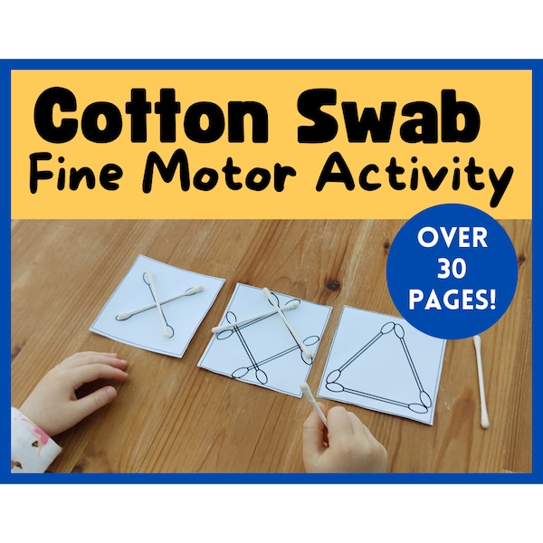 Fine Motor Activities with Q-tip For Preschool and Kindergarten Kids | Fine motor skills | Task boxes | busy bags