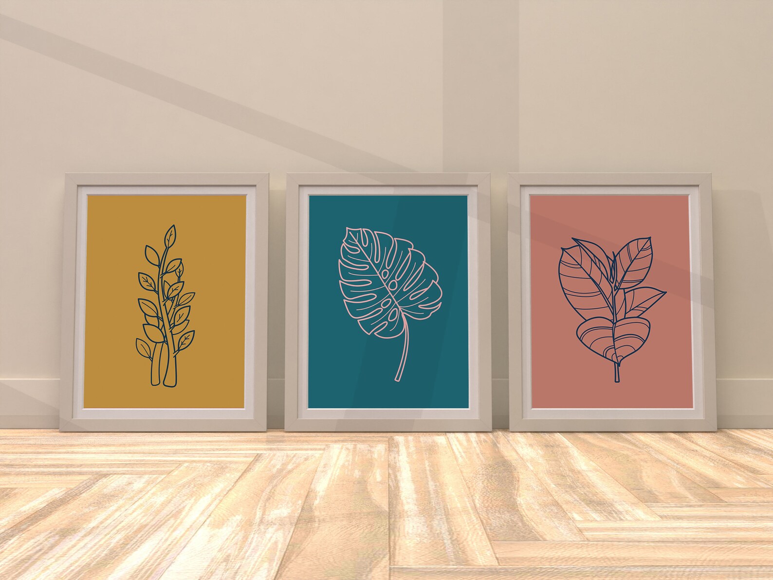 Three Vertical Frames Mockup Three Digital Frames 3 Frames Etsy