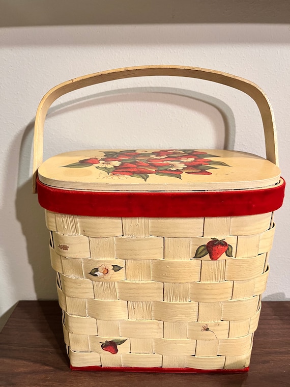 hand painted basket Gem